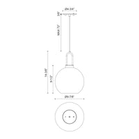 Soji 10-in Clear Glass Socket Pendant