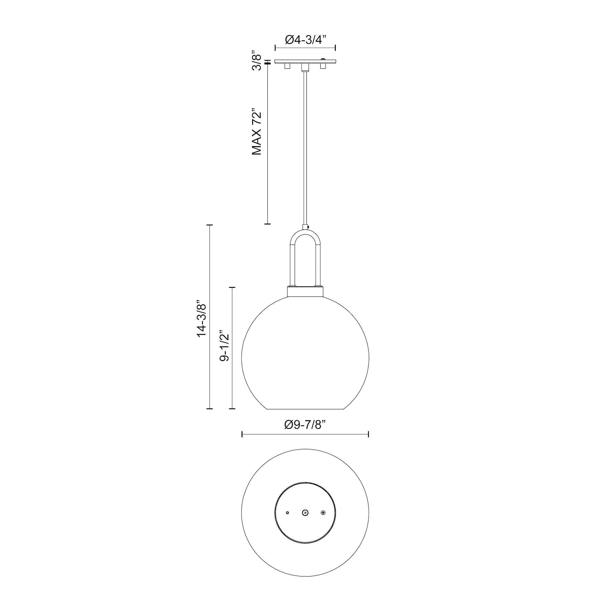 Soji 10-in Clear Glass Socket Pendant