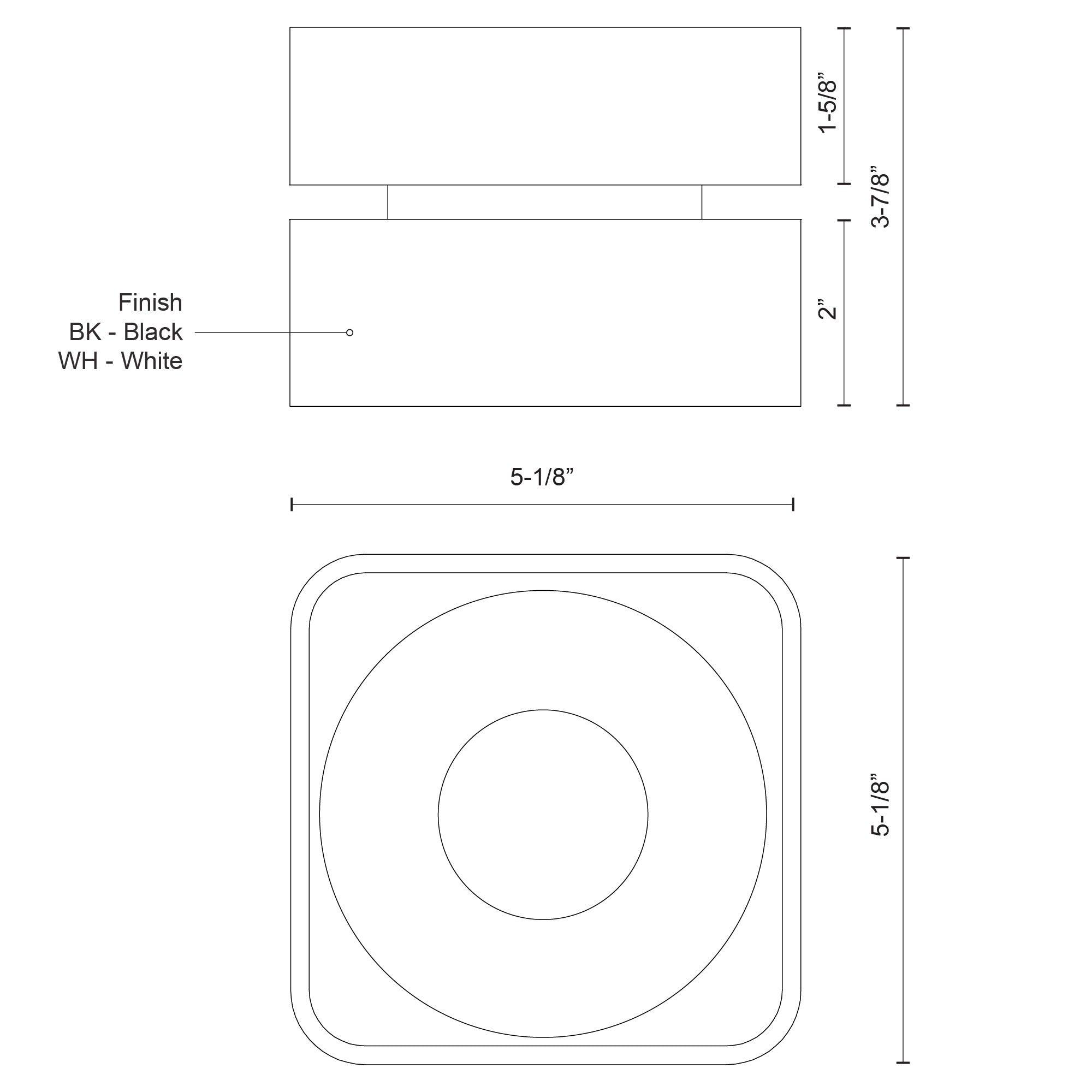 Solo 5-in Aluminum LED Flush Mount
