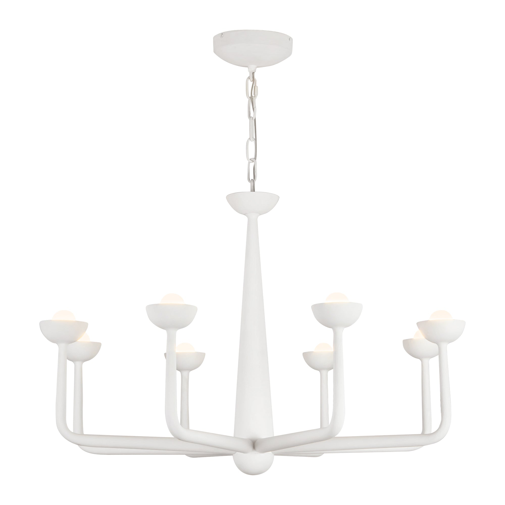 Spade 30-in Steel Chandelier