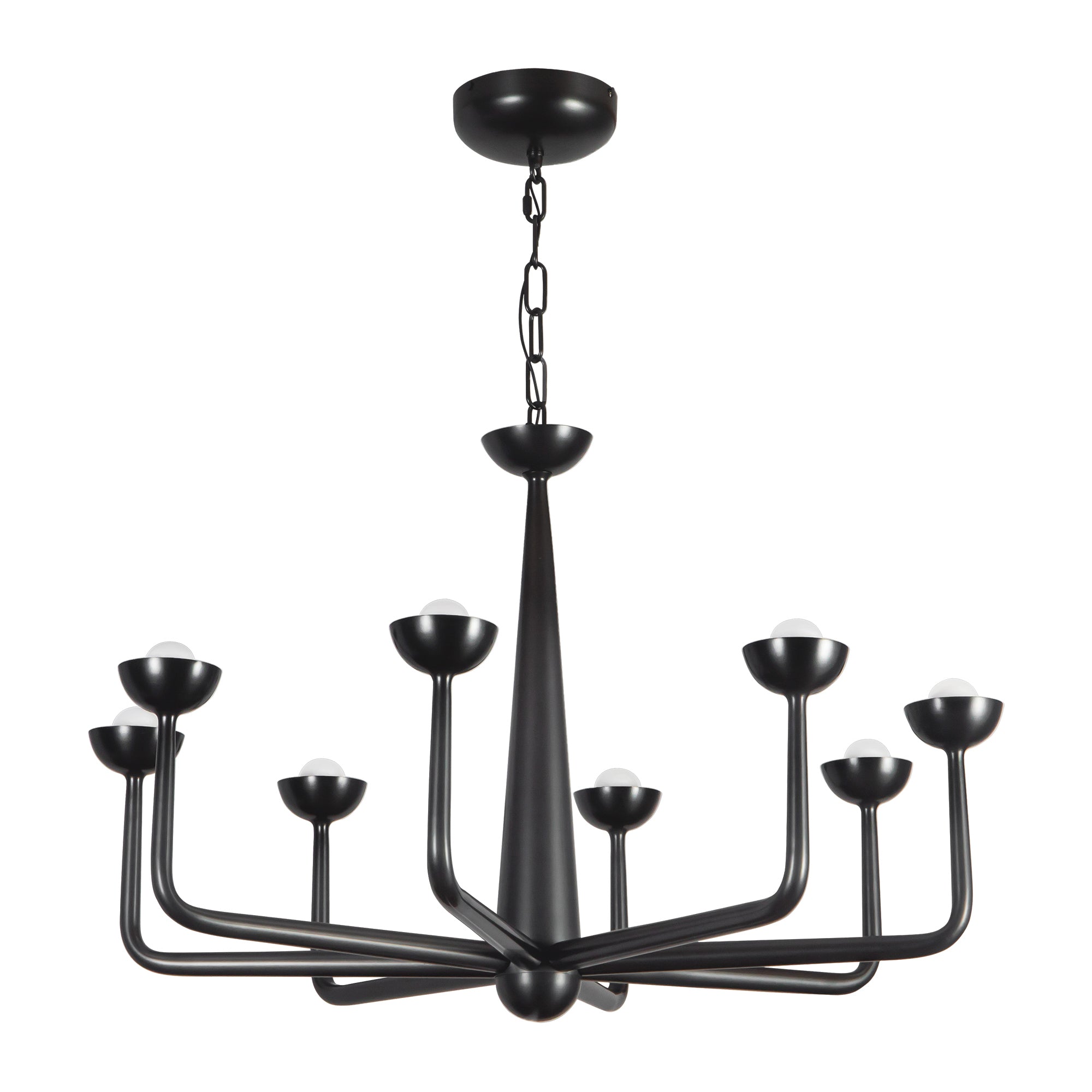 Spade 30-in Steel Chandelier