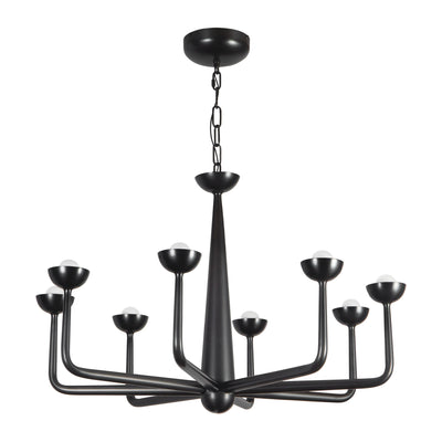 Spade 30-in Steel Chandelier
