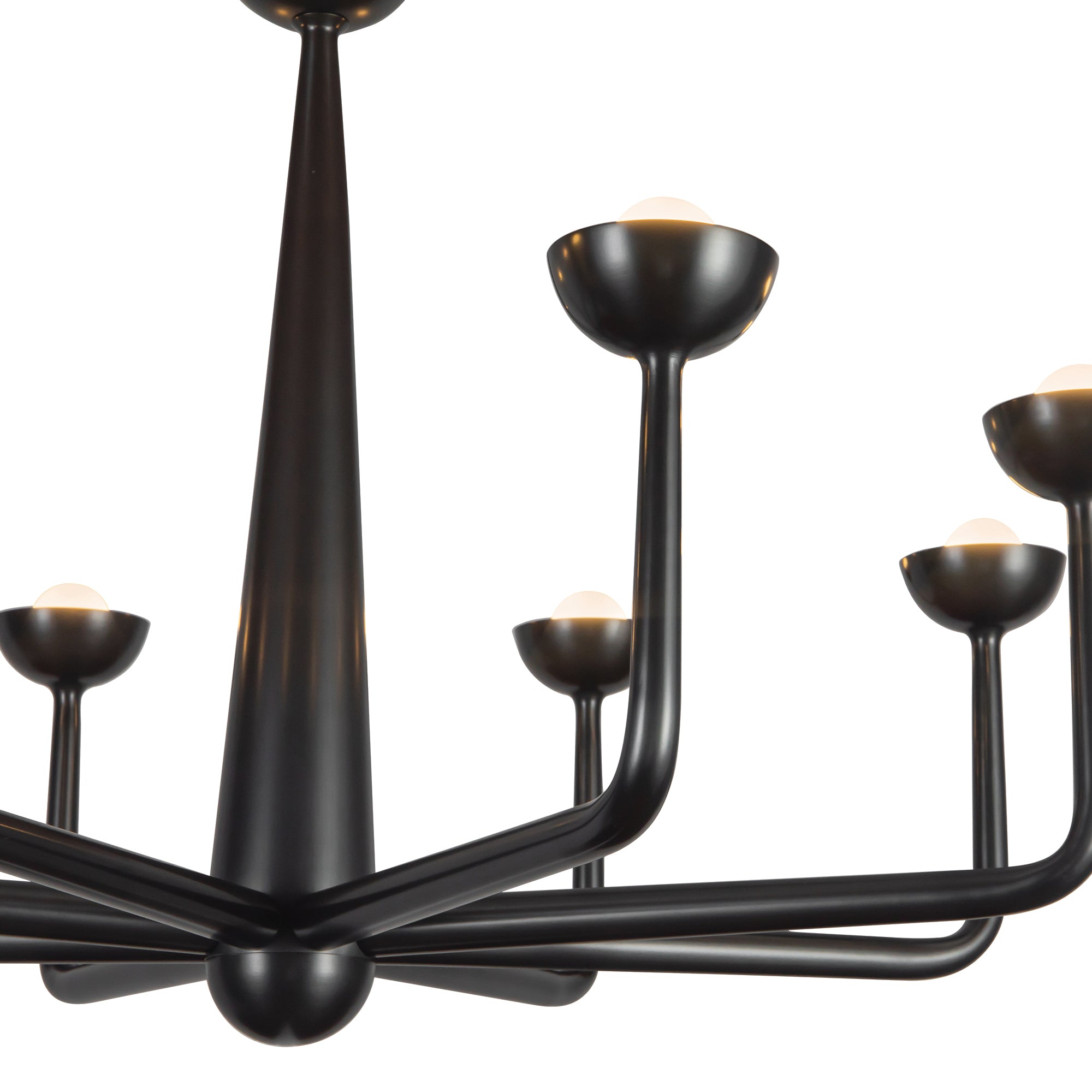 Spade 30-in Steel Chandelier