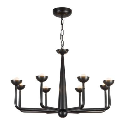 Spade 30-in Steel Chandelier
