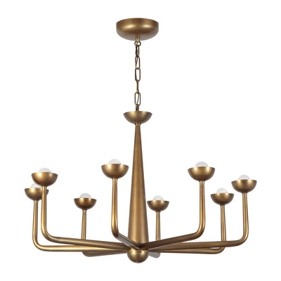 Spade 30-in Steel Chandelier