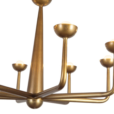 Spade 30-in Steel Chandelier