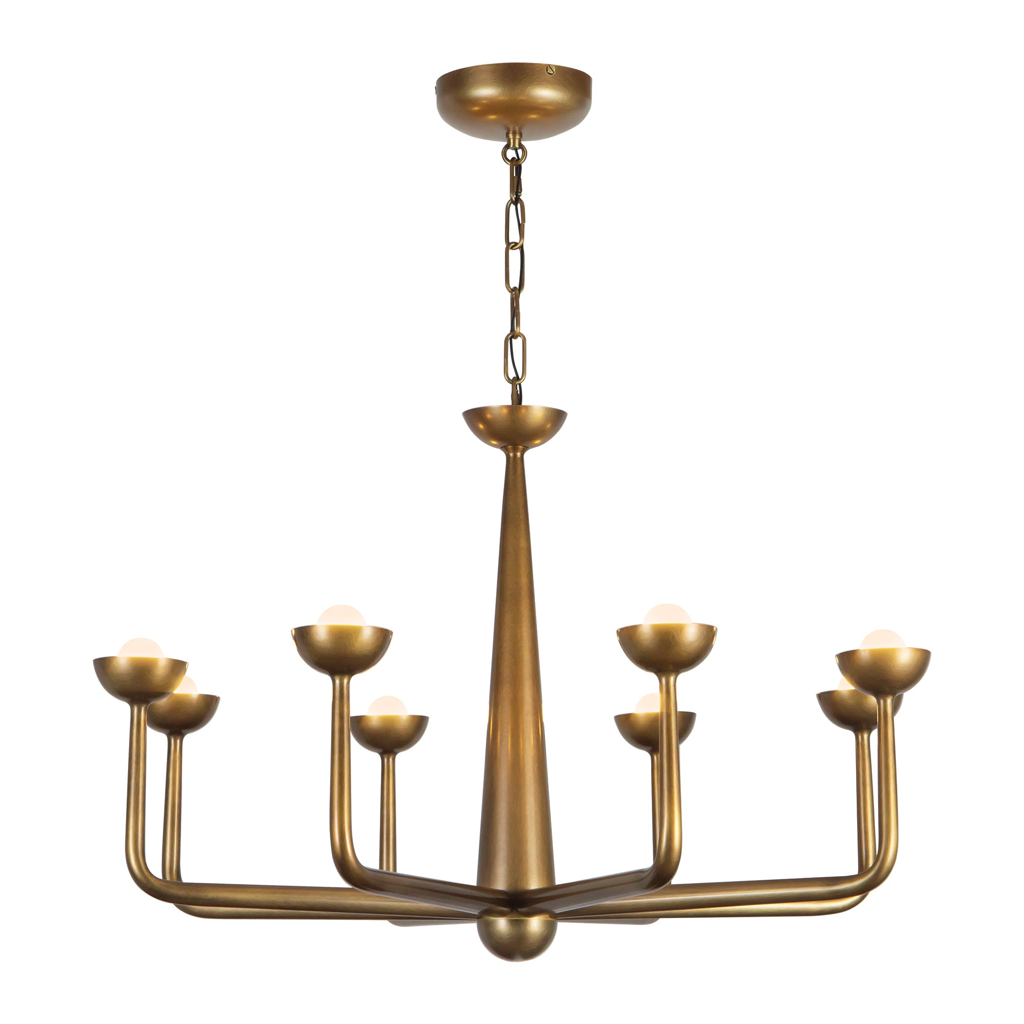 Spade 30-in Steel Chandelier
