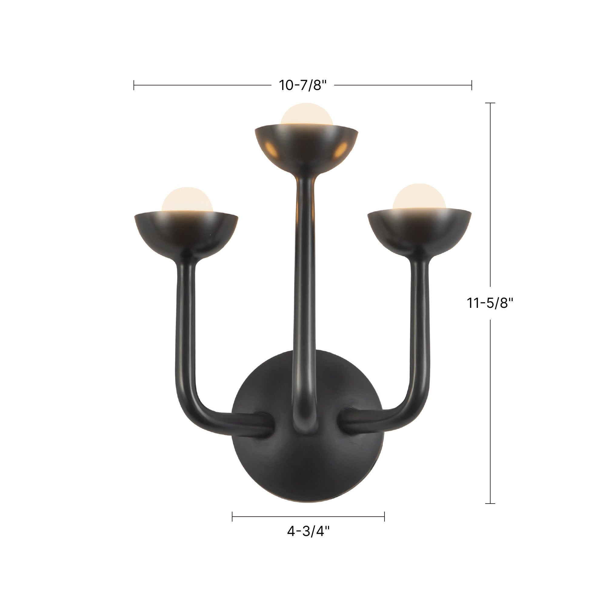Spade 11-in Steel Vanity Light