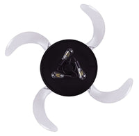 48 Inch Black Fan with 3 Lights and Retractable Blades Remote Included