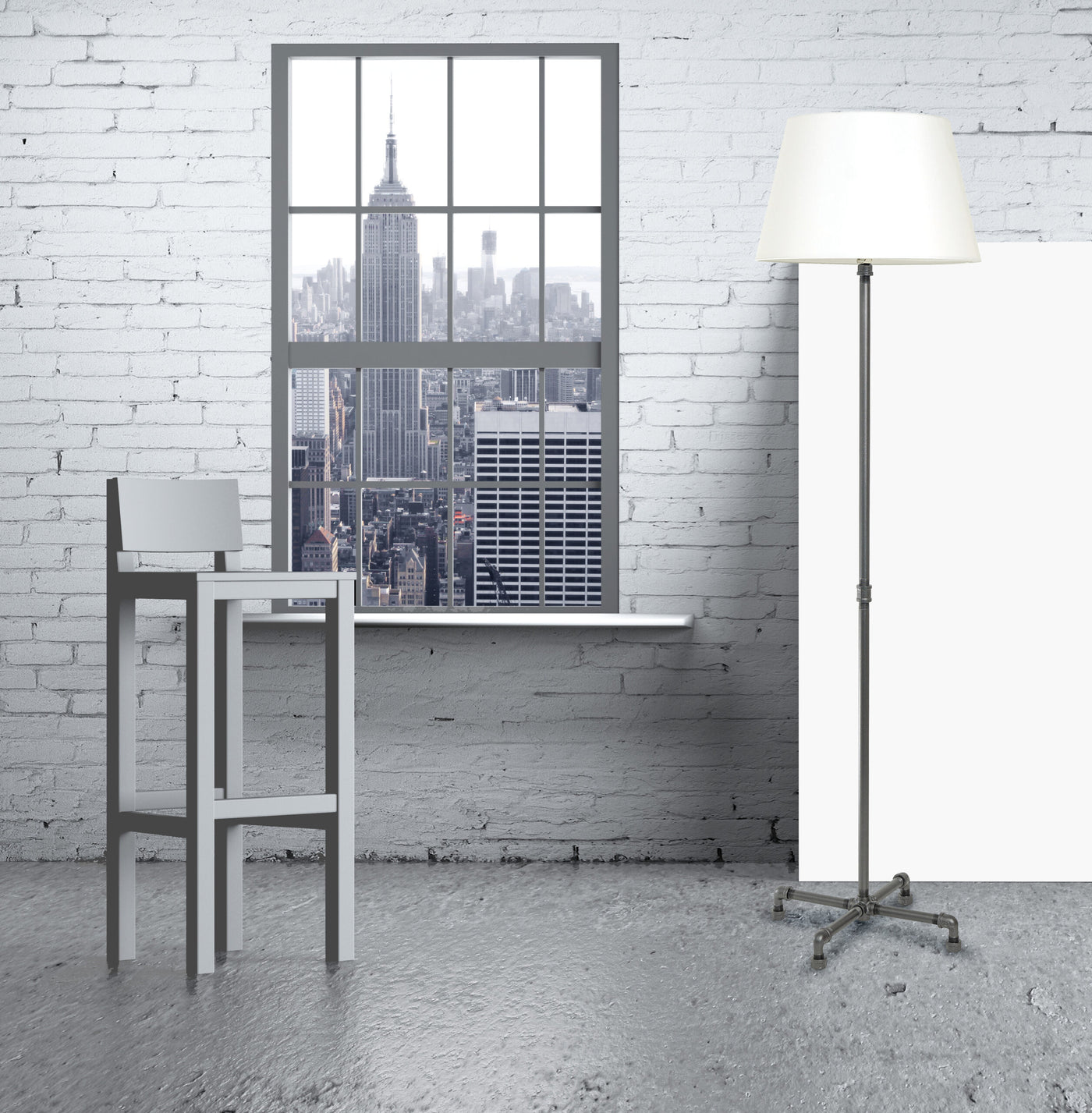 63-inch Studio Granite Floor Lamp