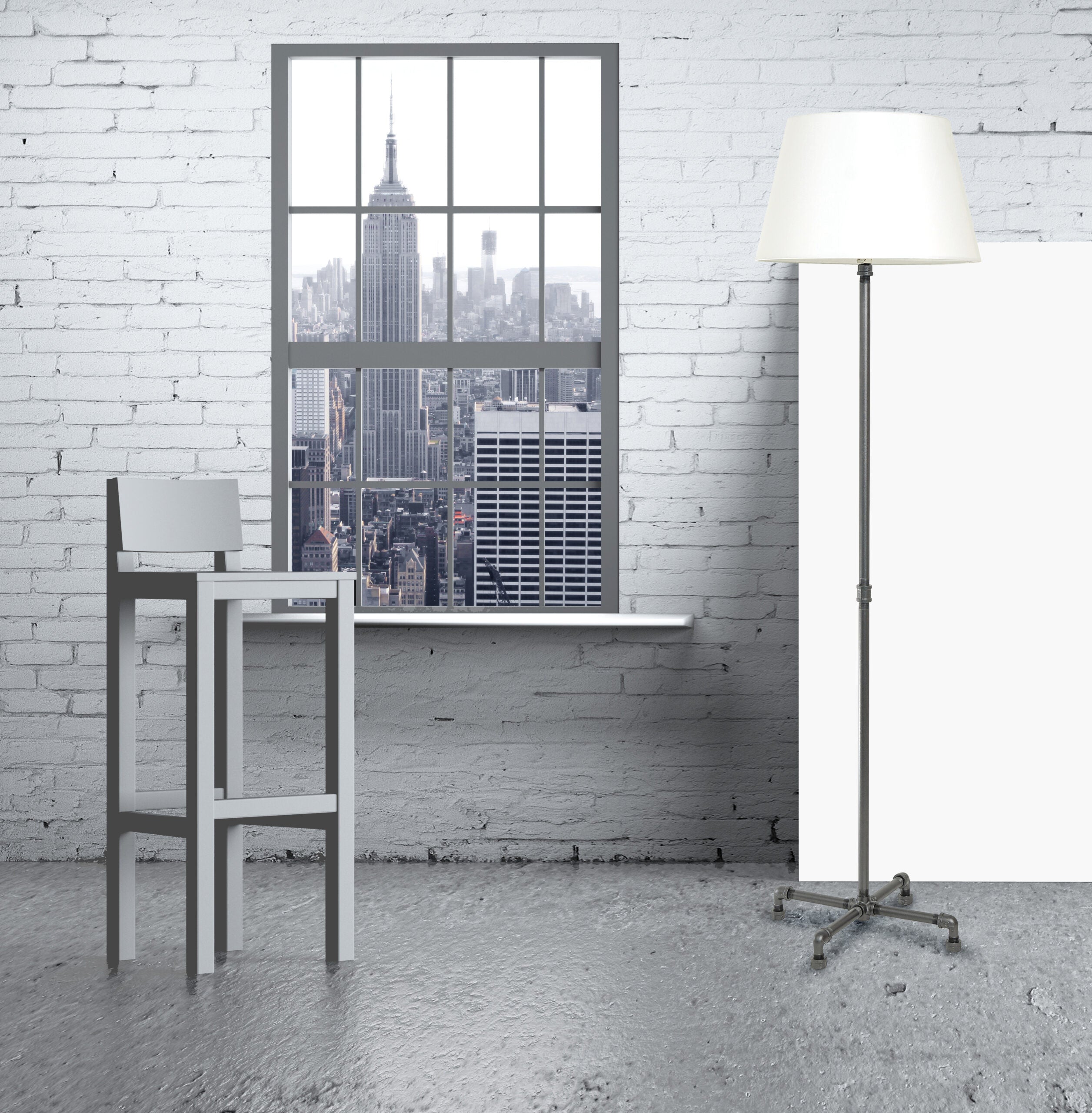 63-inch Studio Granite Floor Lamp