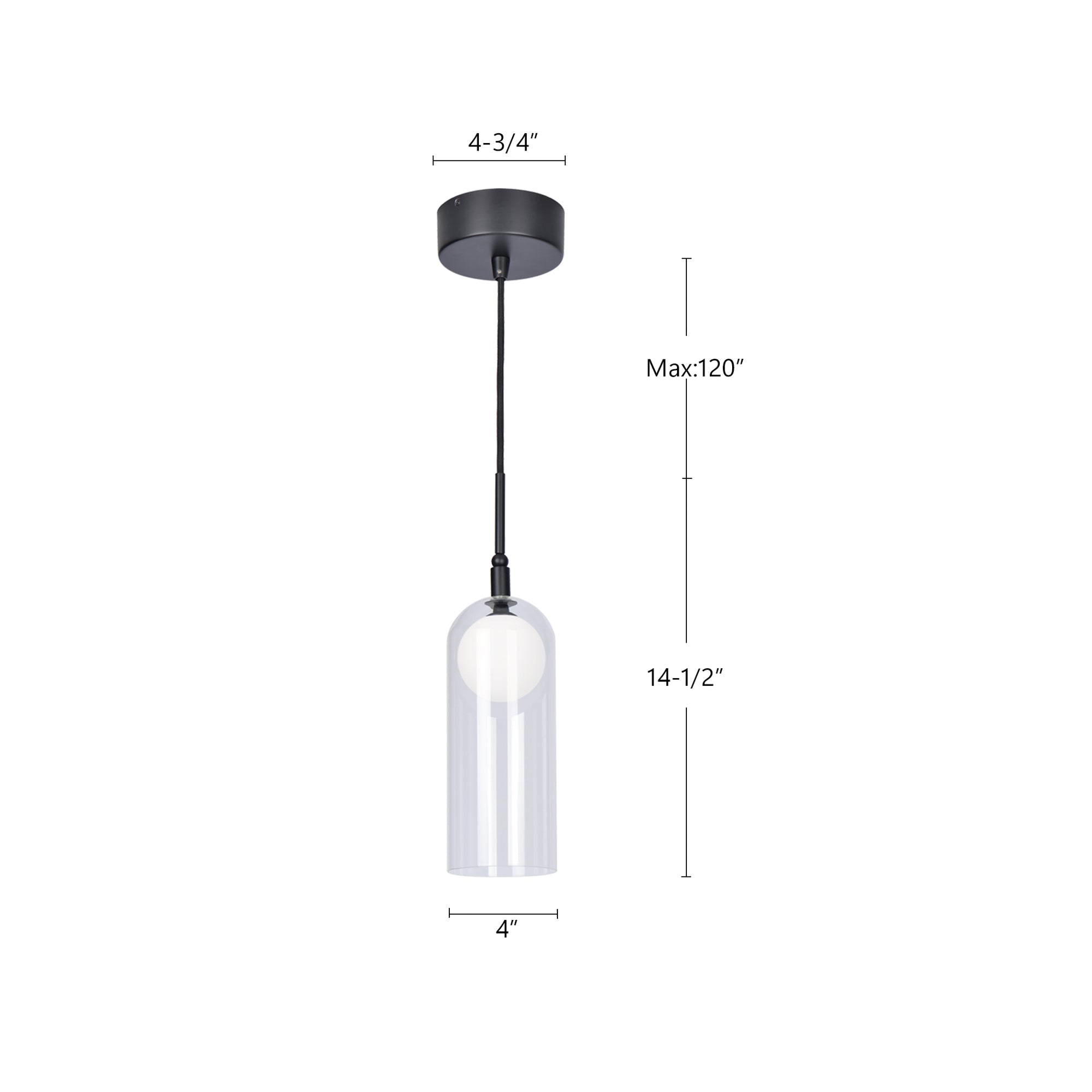 Stylo 4-in Aluminum Pendant