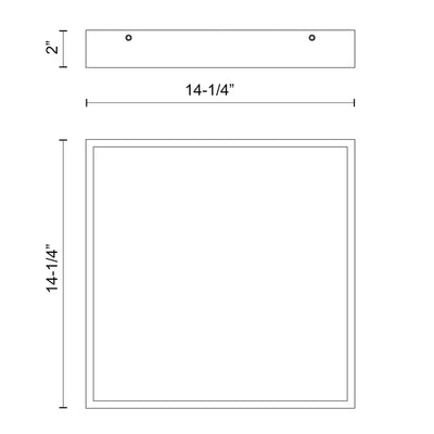 Sydney 14-in Steel Flush LED Mount