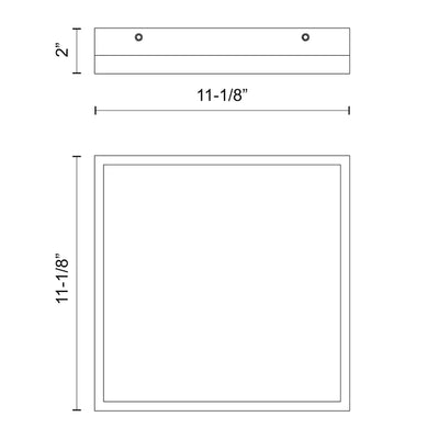 Sydney 11-in Steel Flush Mount