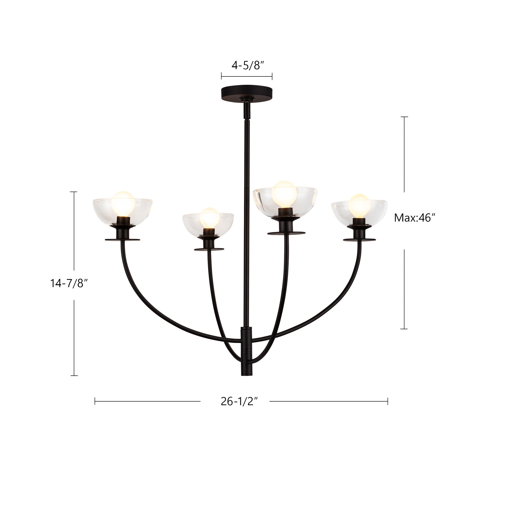 Sylvia 26-in Steel Chandelier
