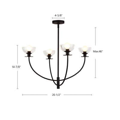 Sylvia 26-in Steel Chandelier