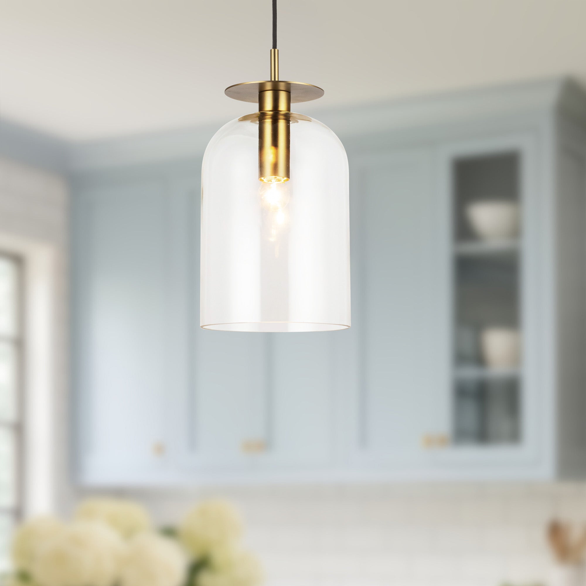 Sylvia 8-in Steel Pendant
