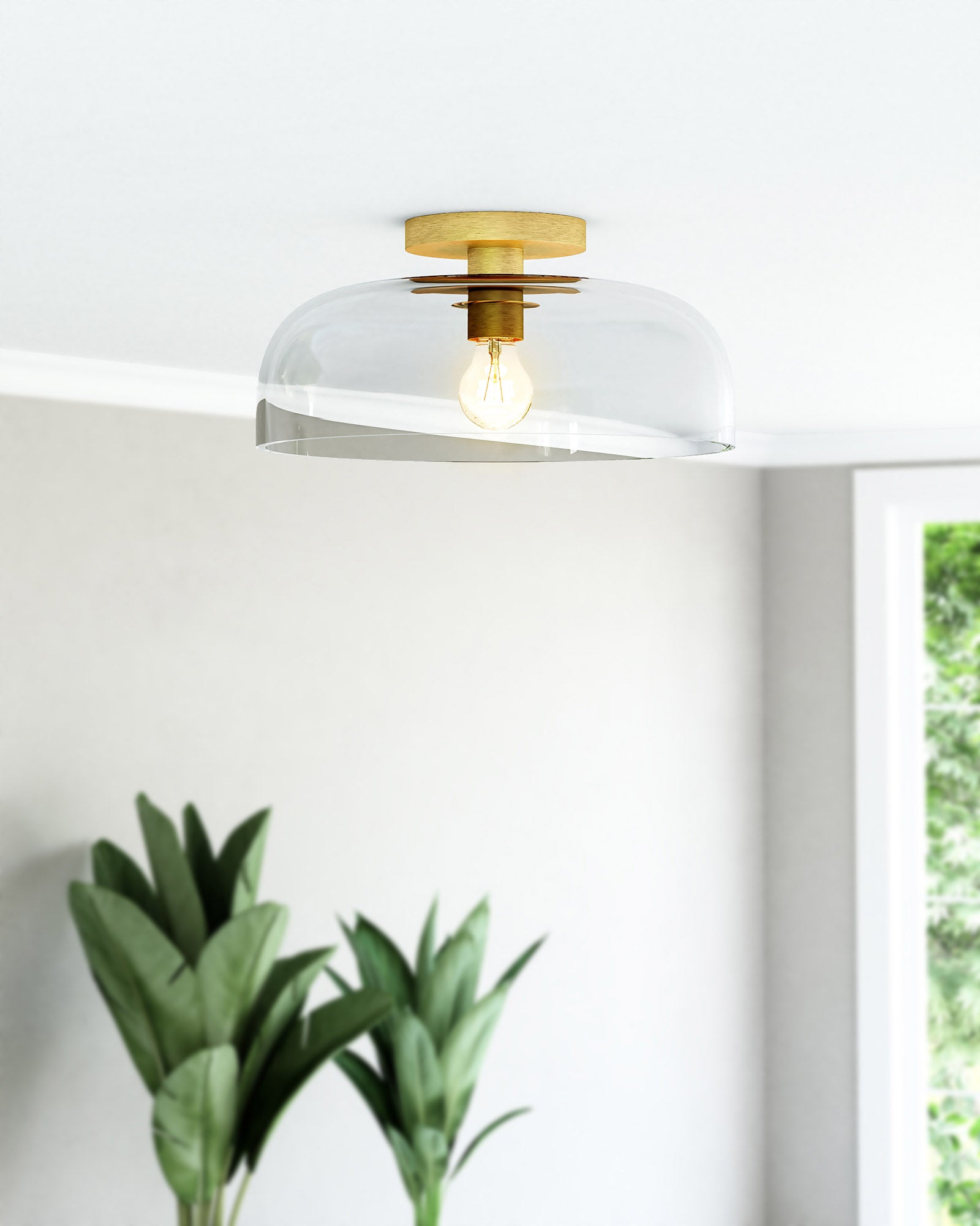 Sylvia 12-in Steel Semi-Flush Mount