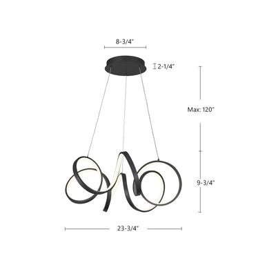 Synergy 24-in Aluminum Chandelier