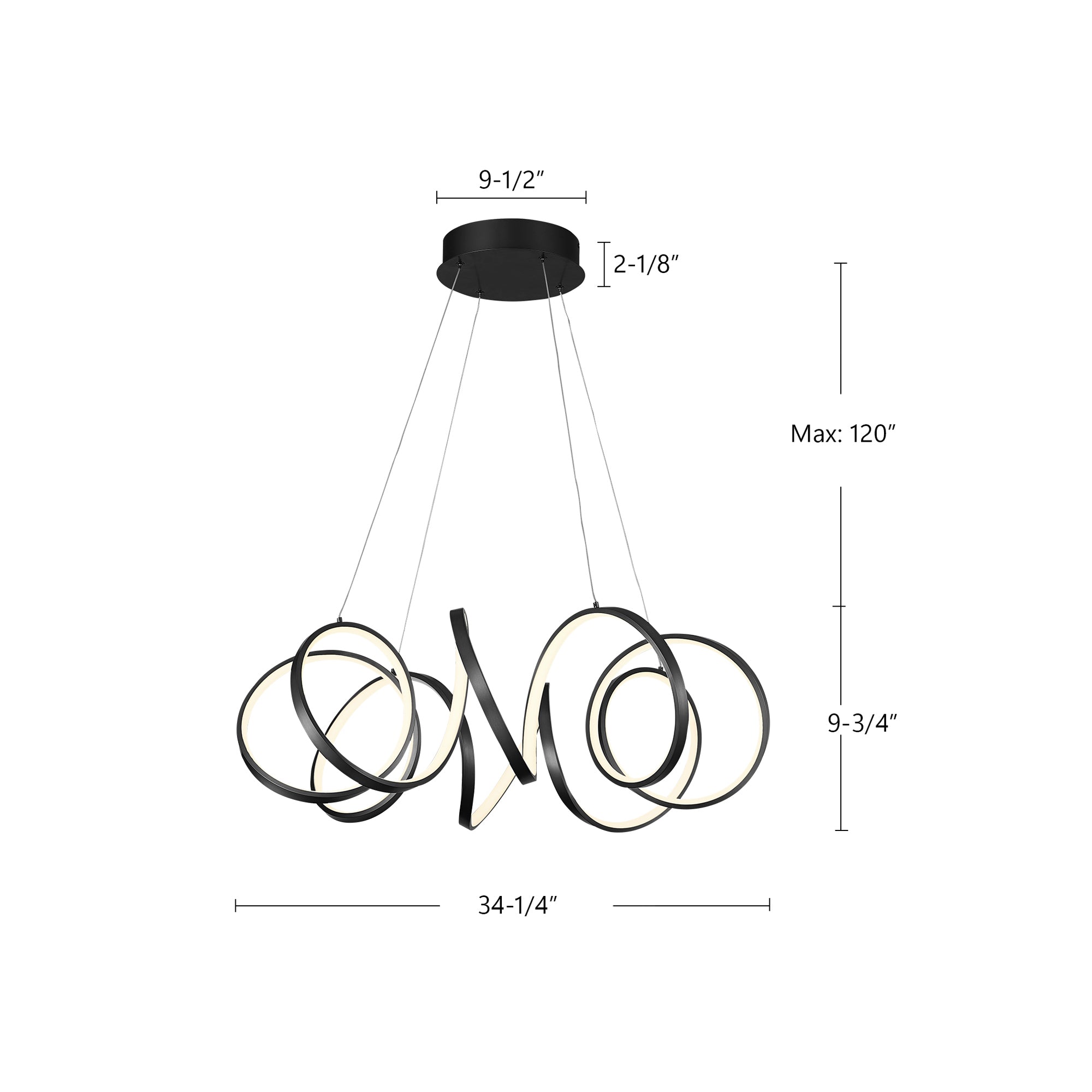 Synergy 34-in Aluminum Chandelier