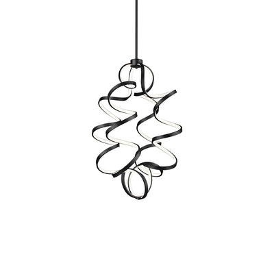 Synergy 34-in Vertical Aluminum Chandelier