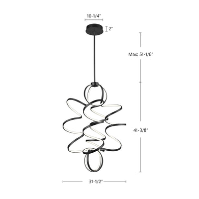 Synergy 41-in Aluminum Chandelier