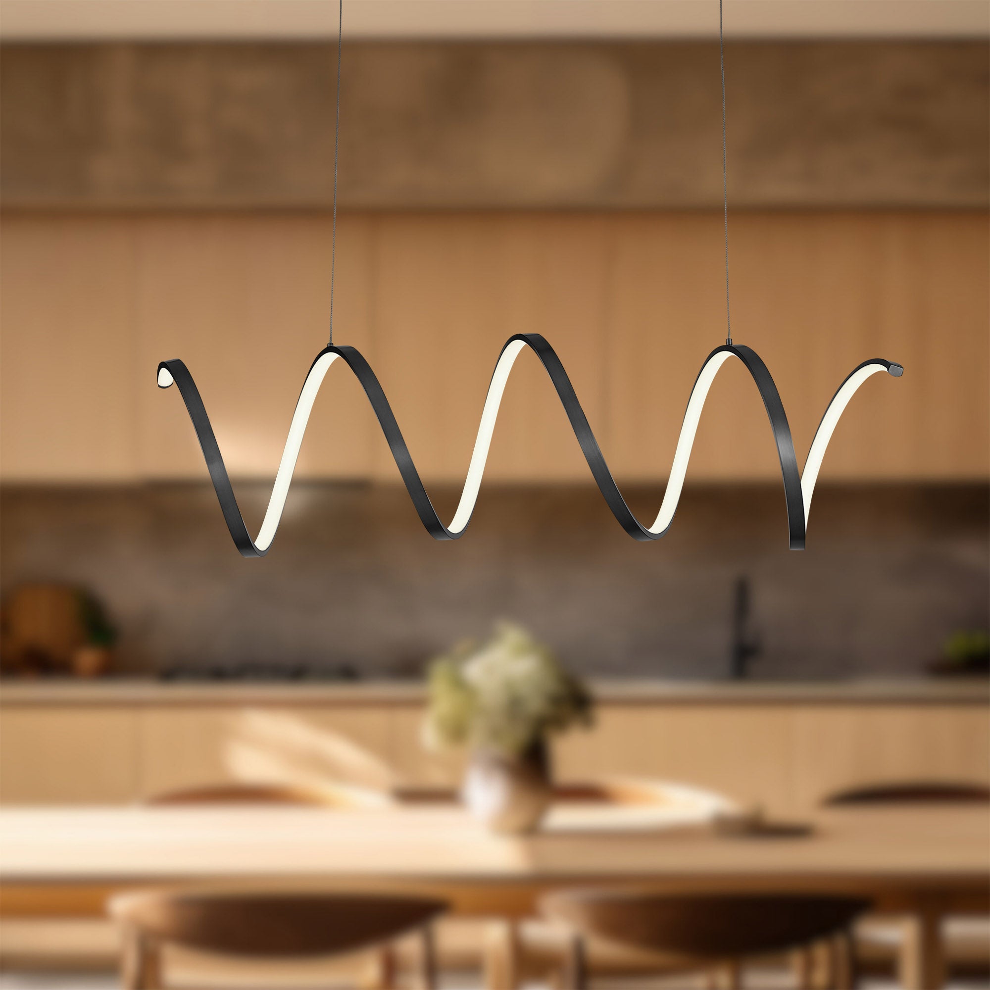 Synergy 42-in Aluminum Linear Pendant