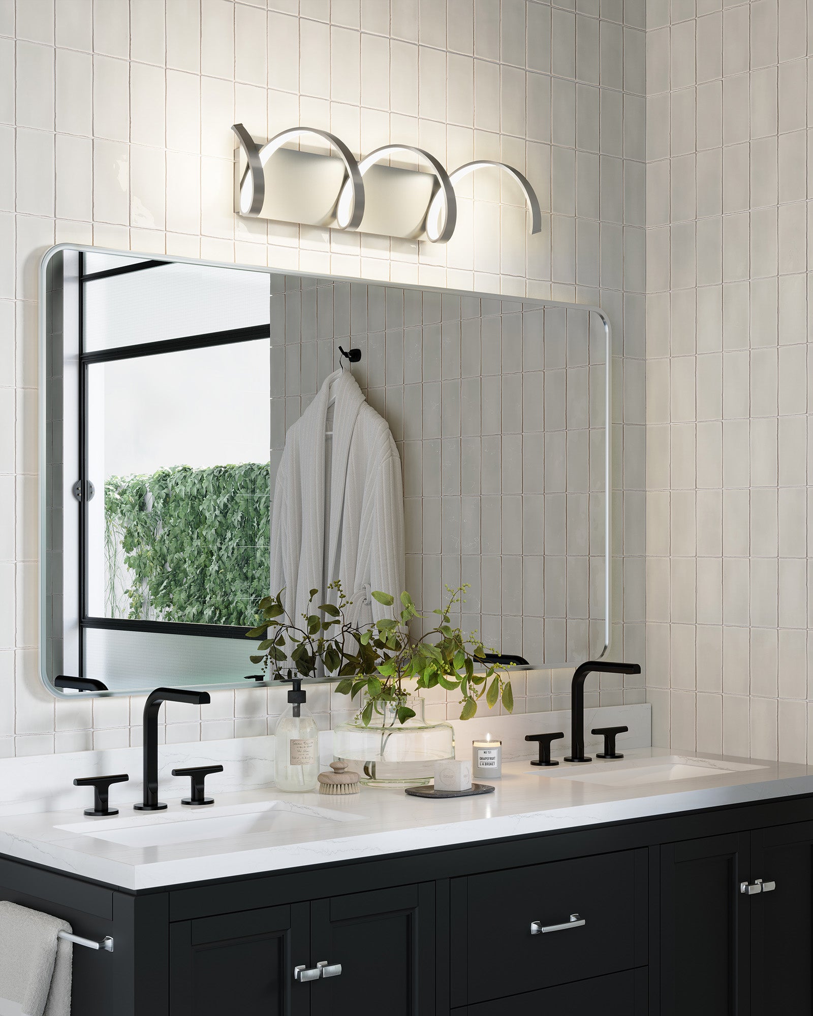 Synergy 30-in Aluminum Polymeric Material Wall Sconce