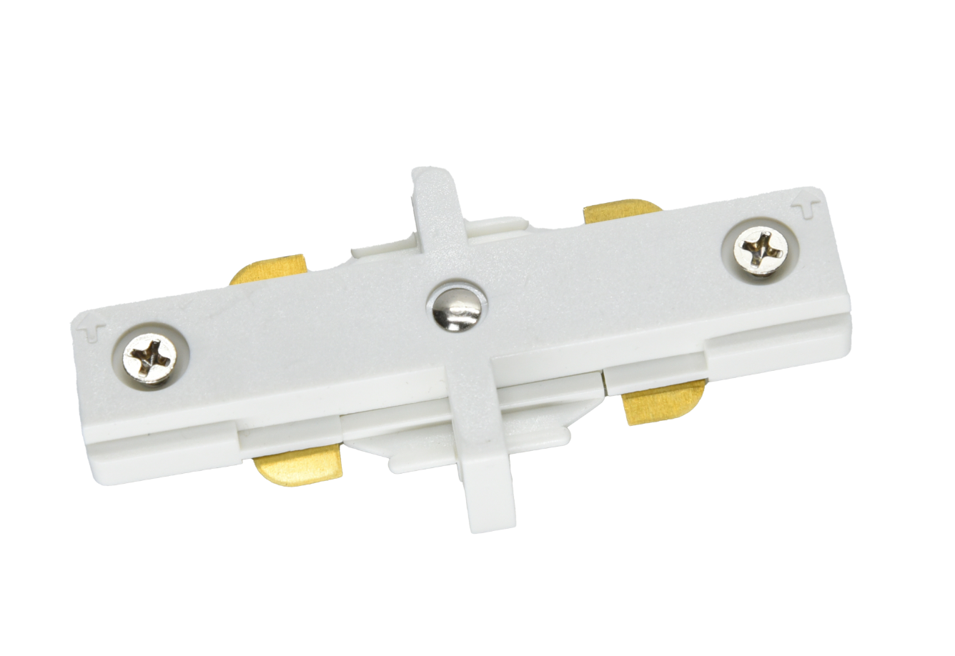 3-inch White Mini Track Connector