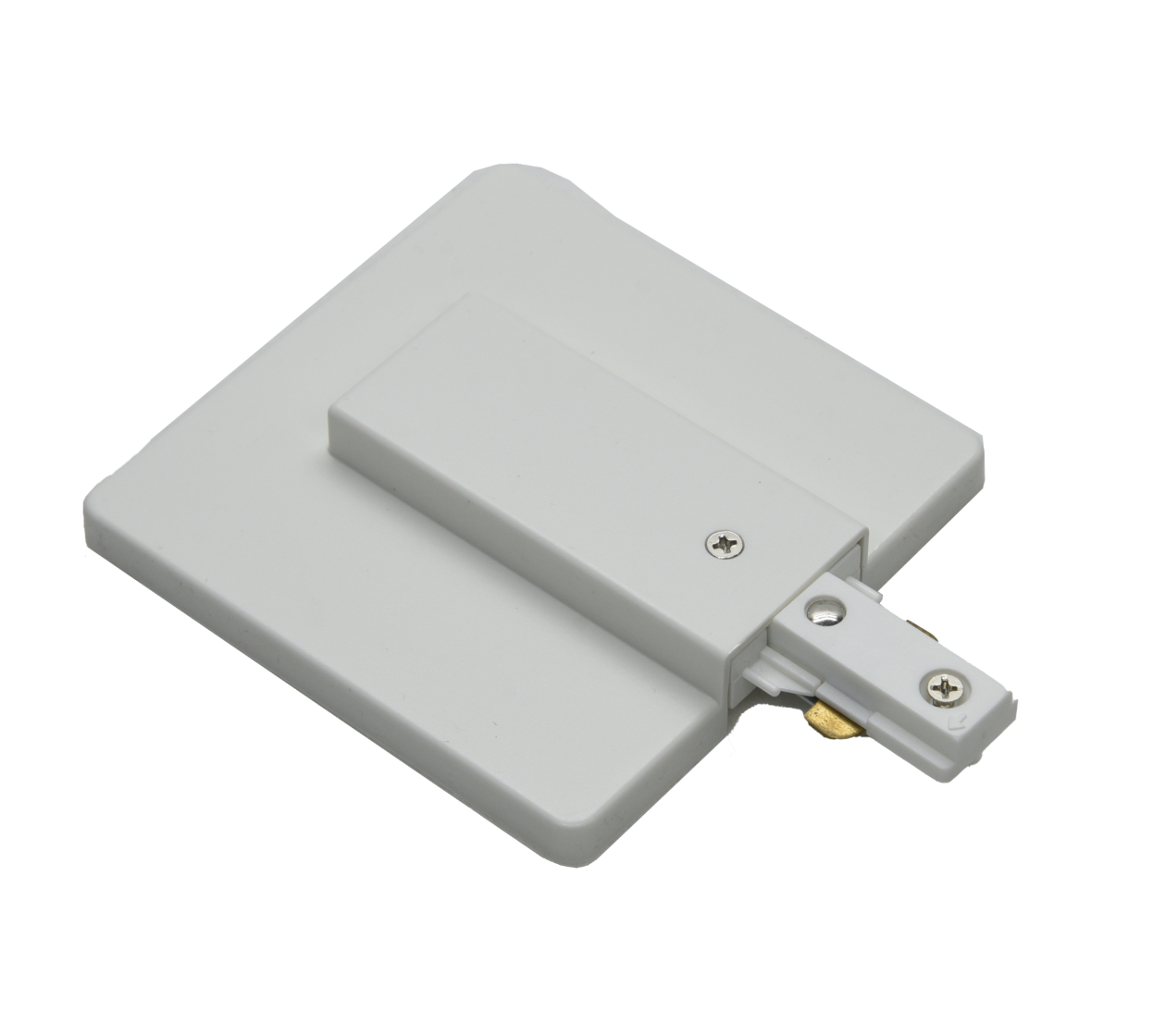 5.75-inch White Track End Feed