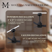 Alessandra 3-Blade Ceiling Fan Without Light Kit