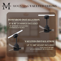 Alessandra 3-Blade Ceiling Fan Without Light Kit