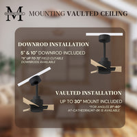 Alessandra 3-Blade Ceiling Fan Without Light Kit