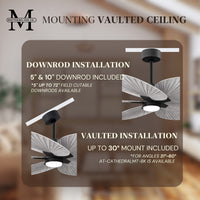 Alessandra Tropical 5-Blade Ceiling Fan with LED Light
