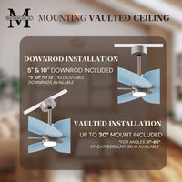 Alessandra Tropical 5-Blade Ceiling Fan with LED Light