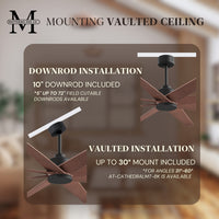 64-Inch Ariella 8-Blade Ceiling Fan Without Light Kit
