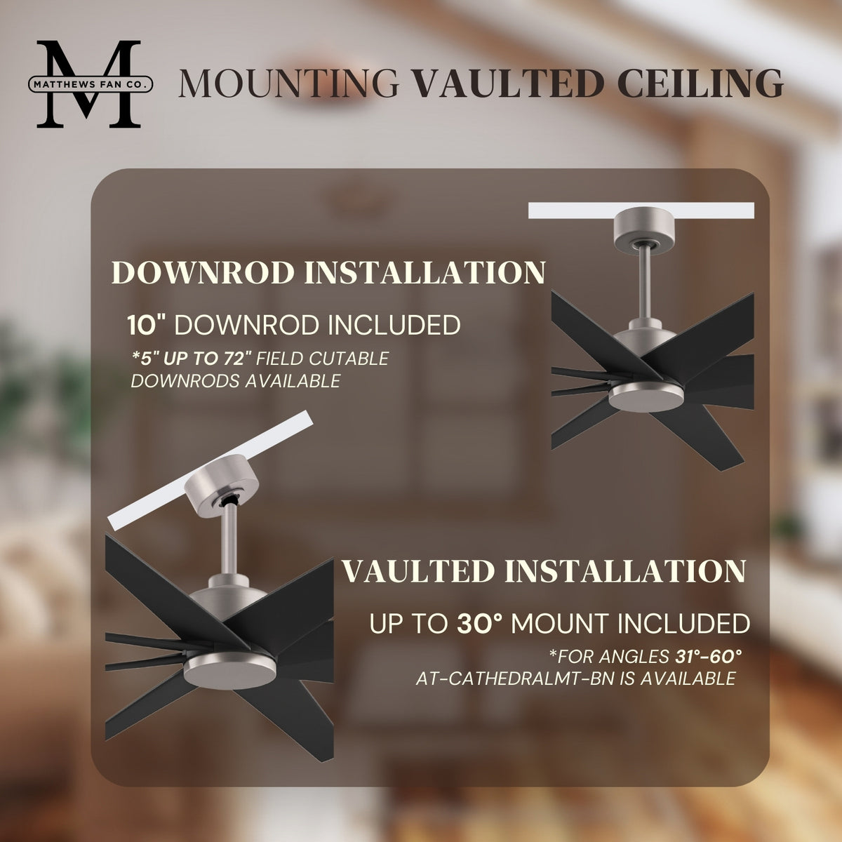 64-Inch Ariella 8-Blade Ceiling Fan Without Light Kit