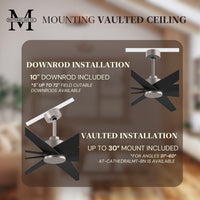 64-Inch Ariella 8-Blade Ceiling Fan Without Light Kit