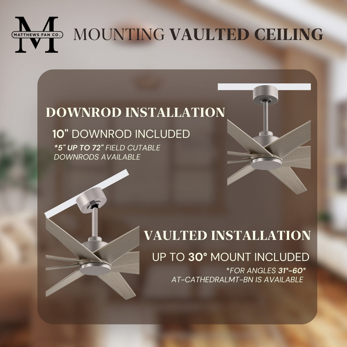64-Inch Ariella 8-Blade Ceiling Fan Without Light Kit