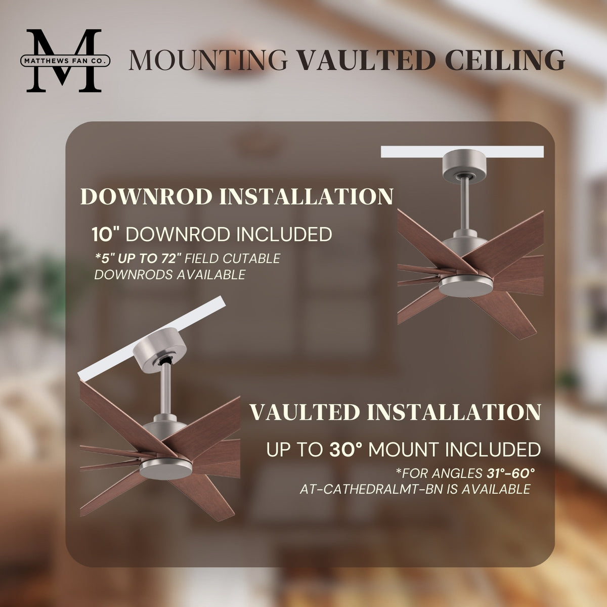 64-Inch Ariella 8-Blade Ceiling Fan Without Light Kit