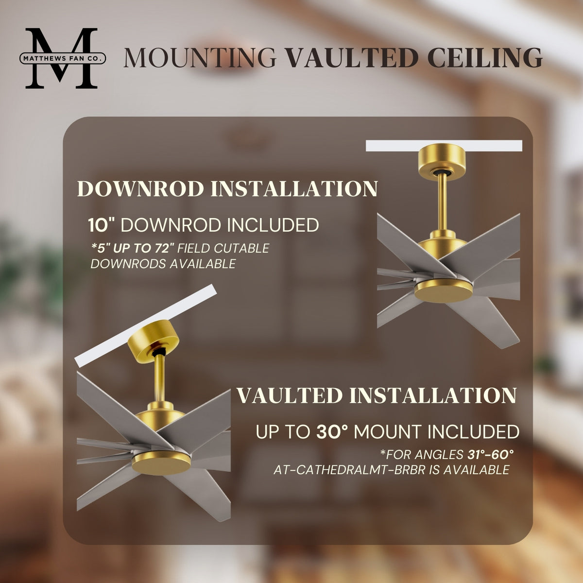 64-Inch Ariella 8-Blade Ceiling Fan Without Light Kit