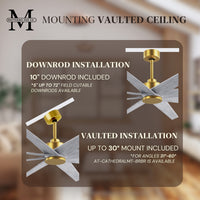 64-Inch Ariella 8-Blade Ceiling Fan Without Light Kit