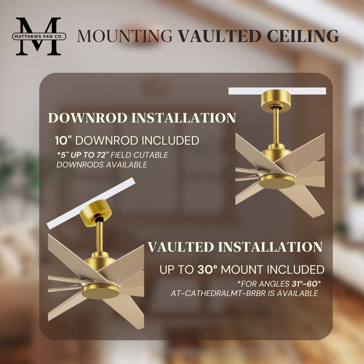 64-Inch Ariella 8-Blade Ceiling Fan Without Light Kit