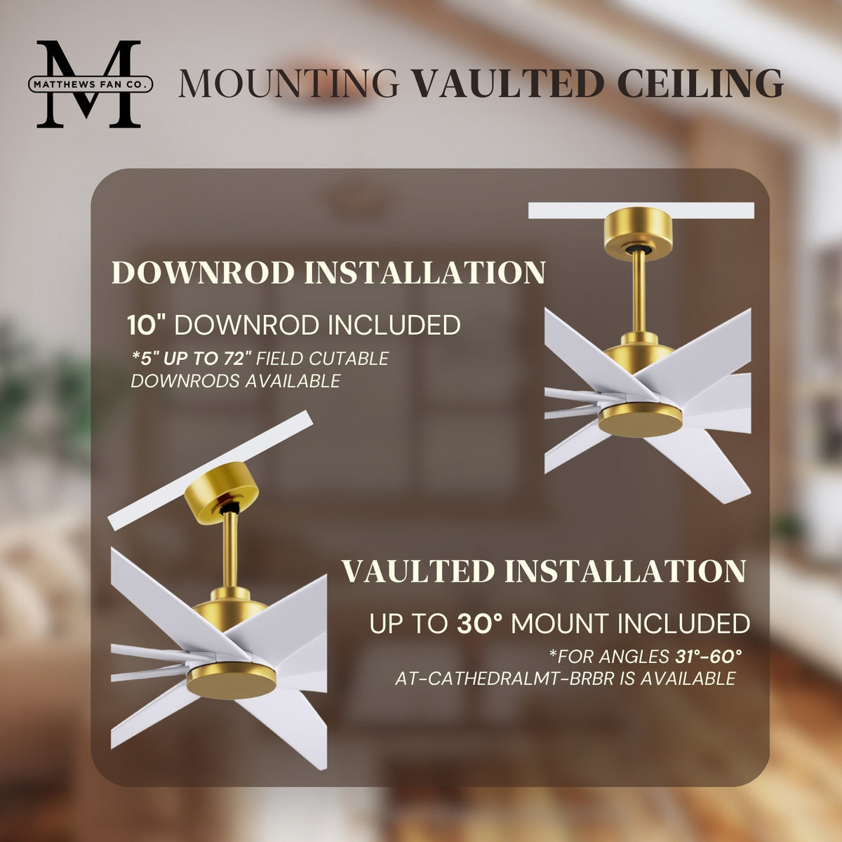 64-Inch Ariella 8-Blade Ceiling Fan Without Light Kit