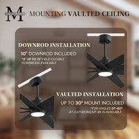 64-inch Ariella 8-Blade Ceiling Fan with LED Light