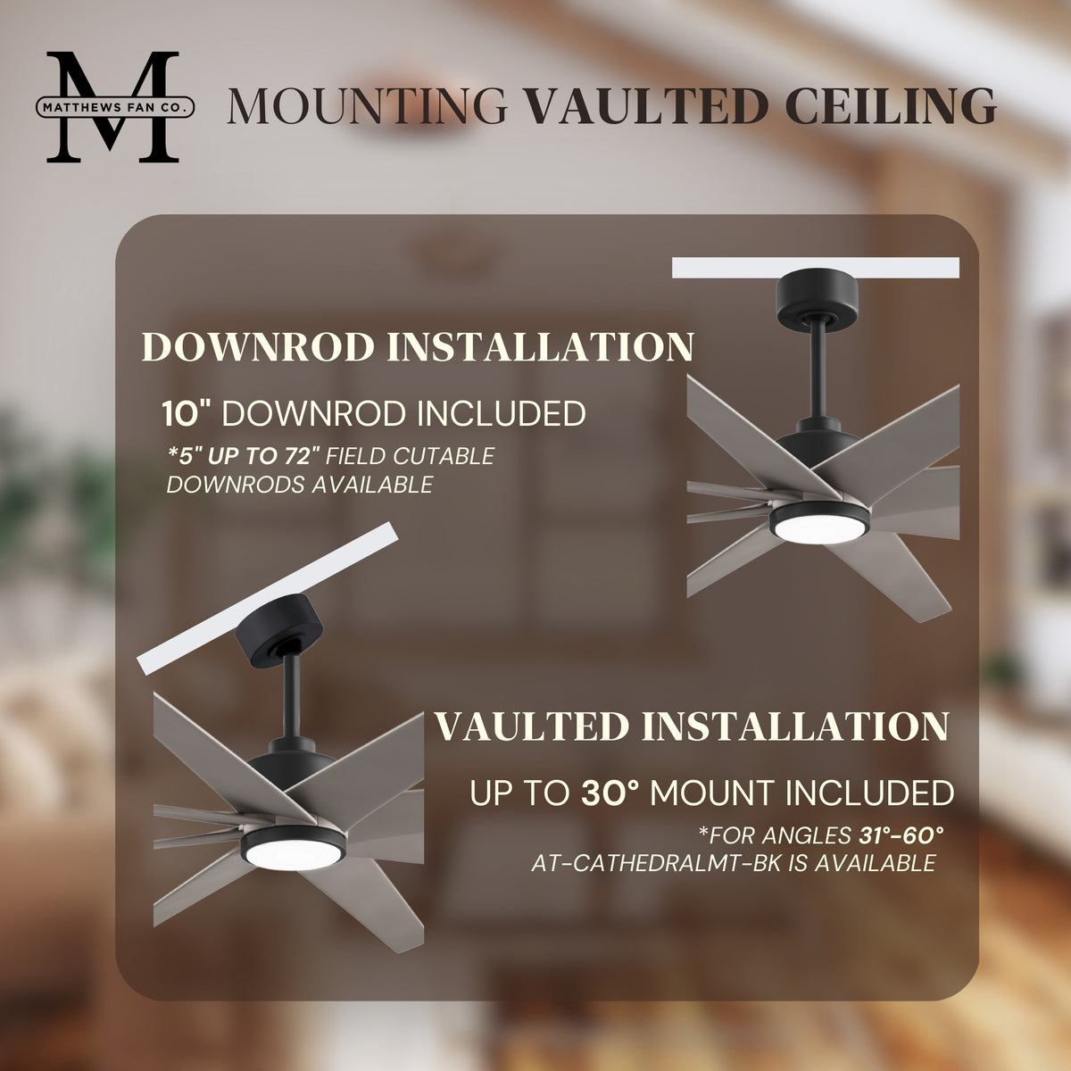 64-inch Ariella 8-Blade Ceiling Fan with LED Light