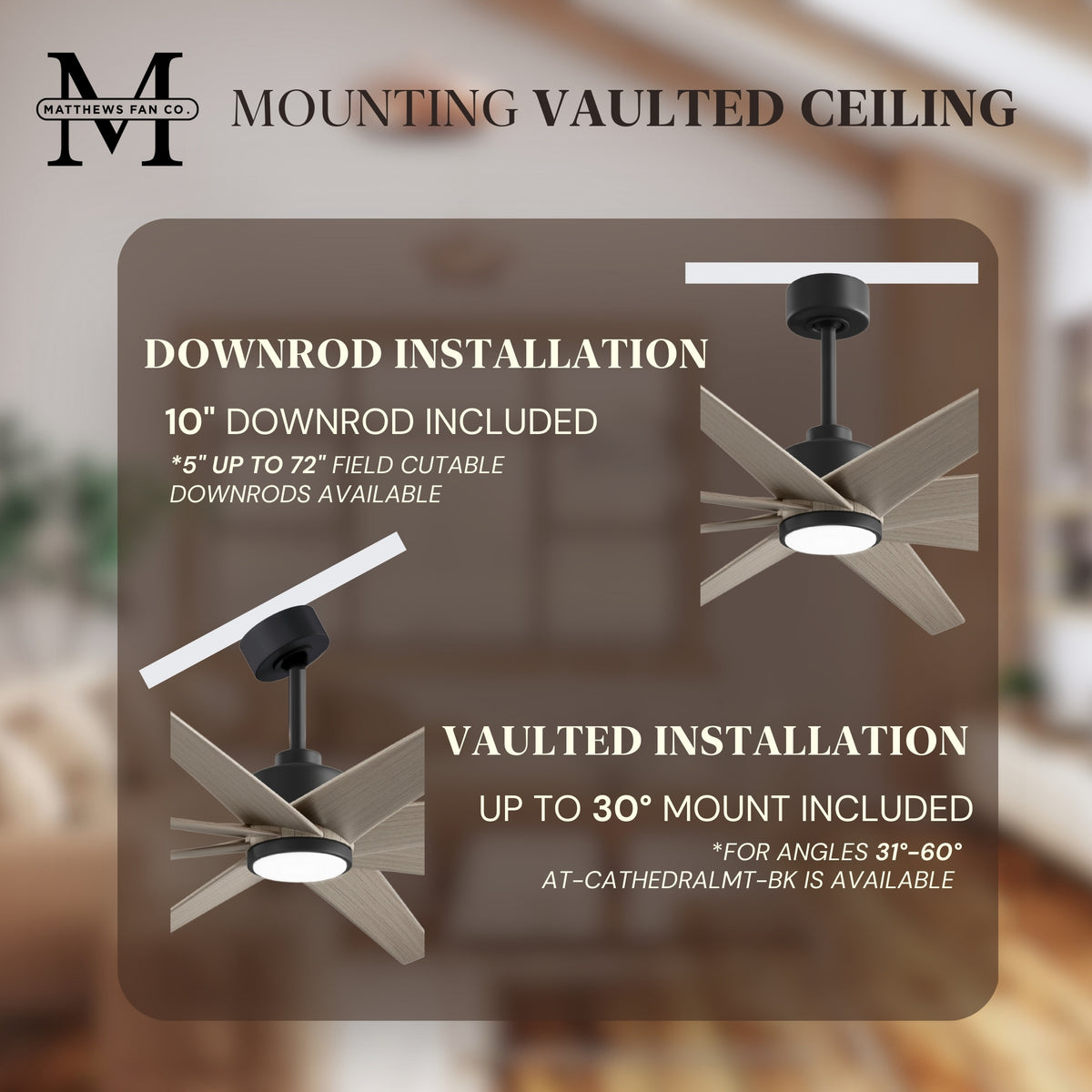 64-inch Ariella 8-Blade Ceiling Fan with LED Light
