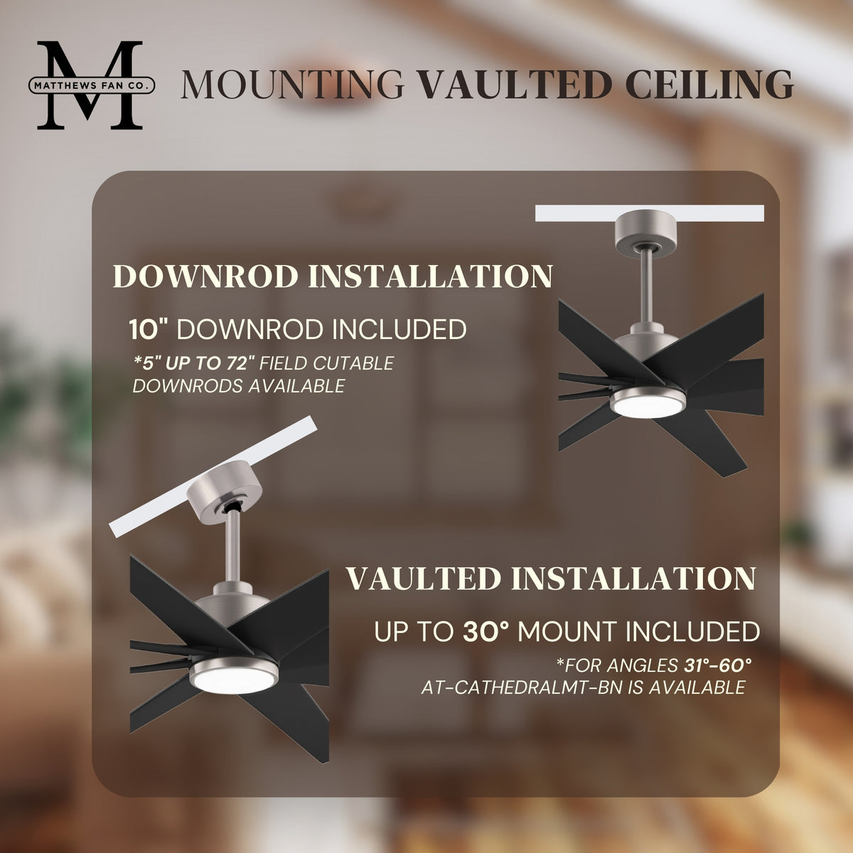 64-inch Ariella 8-Blade Ceiling Fan with LED Light