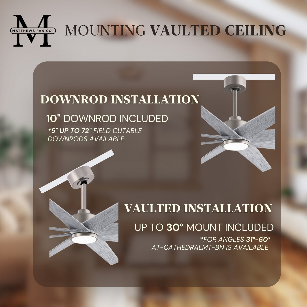 64-inch Ariella 8-Blade Ceiling Fan with LED Light