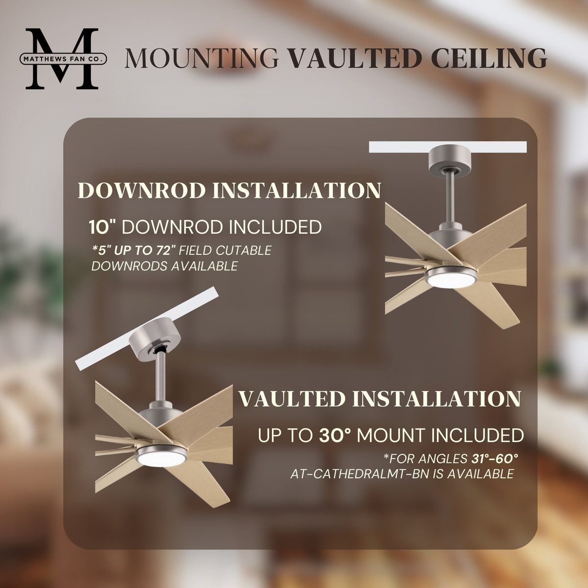 64-inch Ariella 8-Blade Ceiling Fan with LED Light
